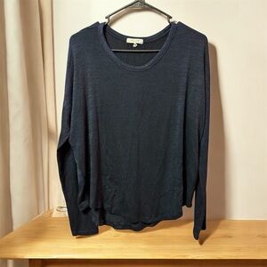 Rag & Bone women's long sleeve blouse size m color navy blue